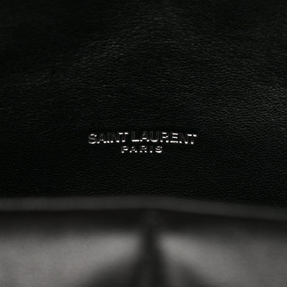 Saint Laurent Lambskin Quilted Small Loulou Puffer Monogram Chain Satchel Black 6 of 12