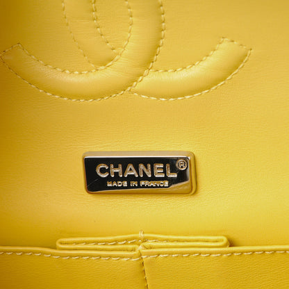 Chanel Python Medium Double Flap Yellow 6 of 14