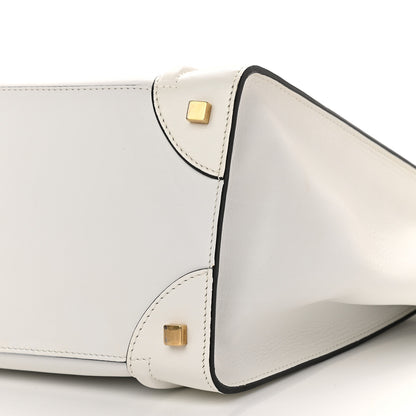 Celine Satin Calfskin Mini Bi-Color Luggage White Black 8 of 14
