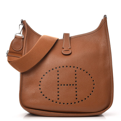Hermes Taurillon Clemence Evelyne III GM Gold 1 of 9