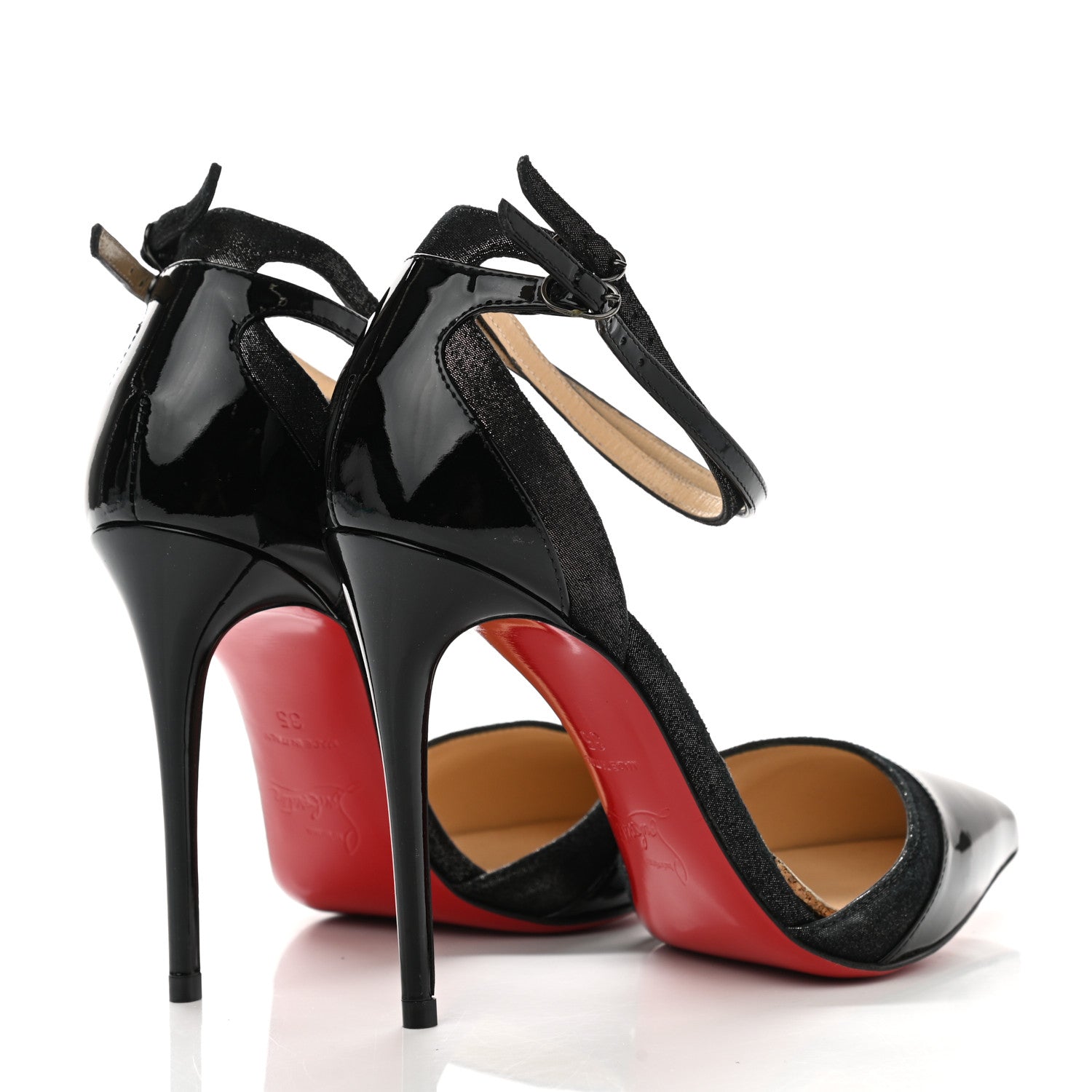Christian Louboutin Patent Uptown Double 85 Pumps 35 Black 4 of 7