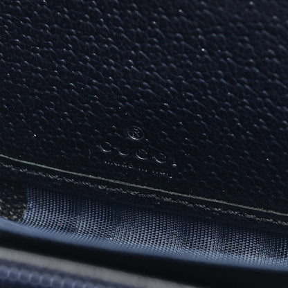 Gucci GG Supreme Monogram Textured Dollar Calfskin Web Ophidia Zip Around Wallet Beige Blue 6 of 6