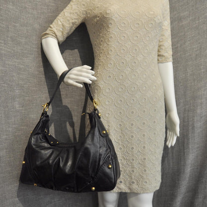 Gucci Leather Medium Jockey Hobo Black 2 of 9