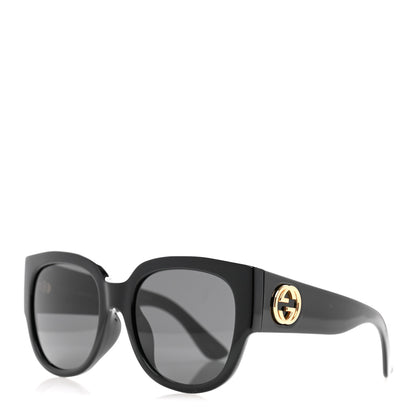 Gucci Acetate Square Frame Sunglasses GG0142SA Black 1 of 10