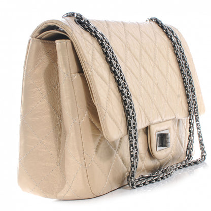 Chanel Aged Calfskin 2.55 Reissue 227 Flap Pale Gold 4 of 9