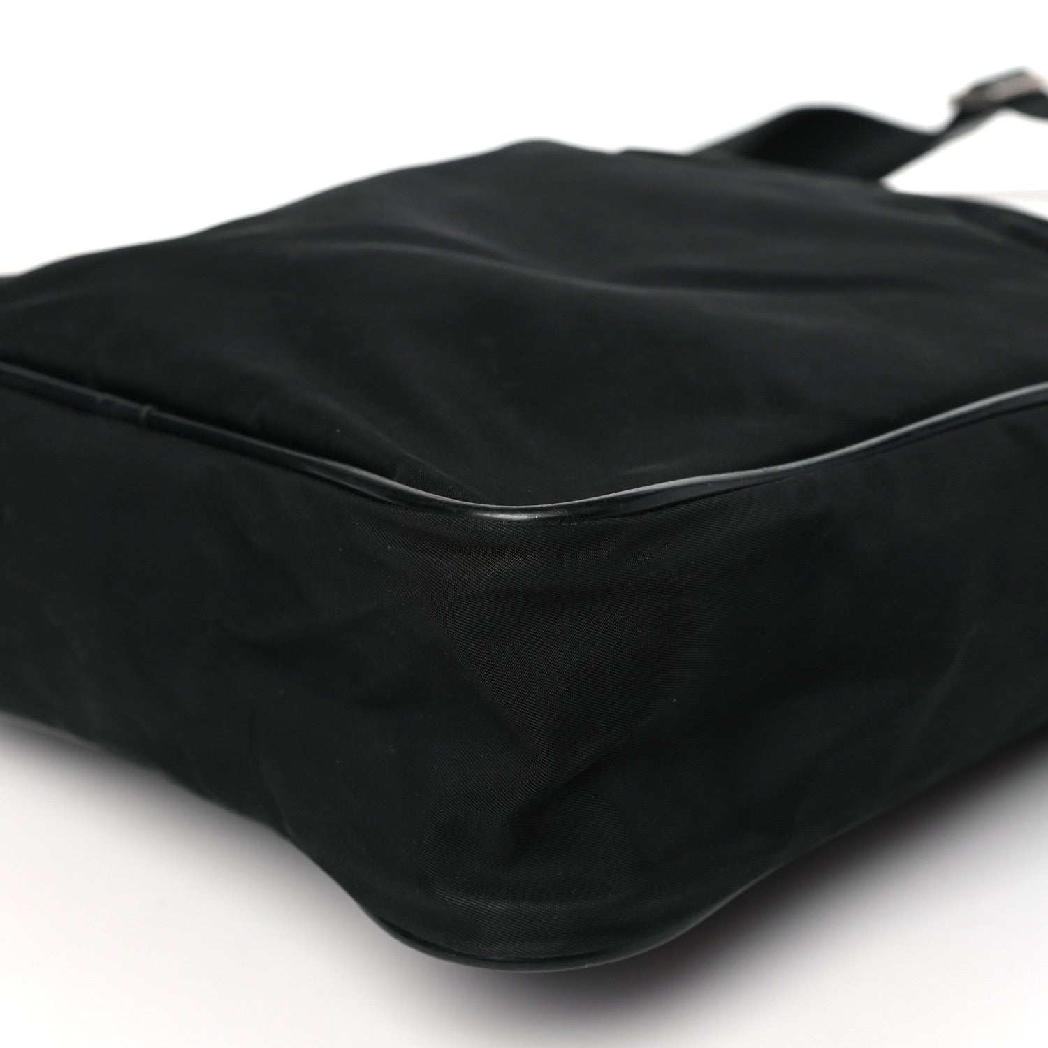 Prada Tessuto Nylon Saffiano Messenger Bag Black 9 of 9