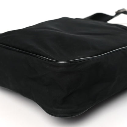 Prada Tessuto Nylon Saffiano Messenger Bag Black 9 of 9