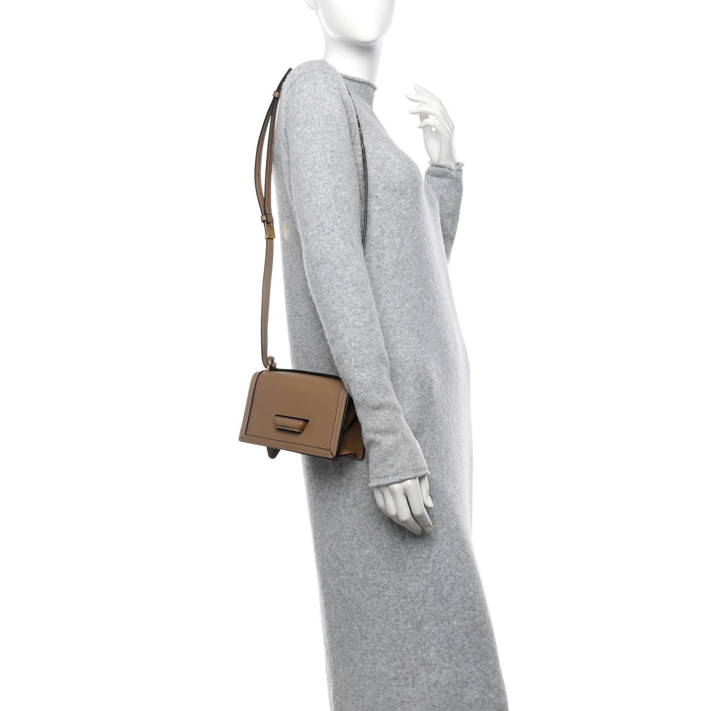 Calfskin Small Barcelona Shoulder Bag Mink