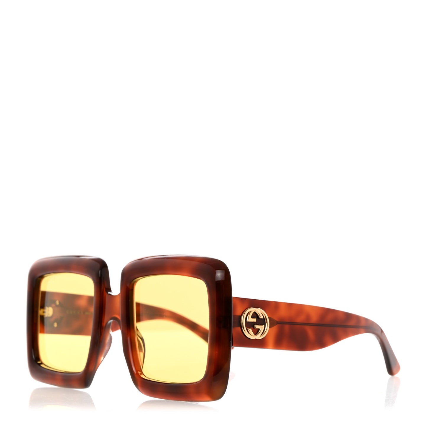 Square Frame GG0783S Sunglasses Havana