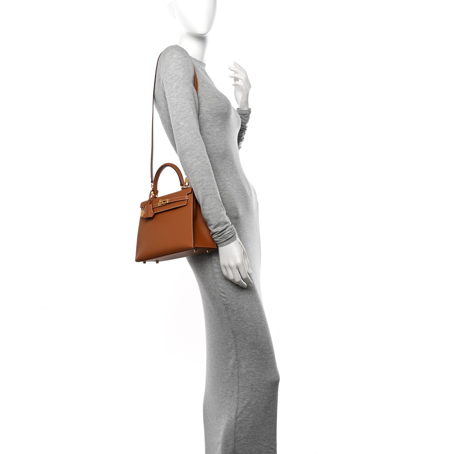 Hermes Epsom Kelly Sellier 25 Gold 2 of 12