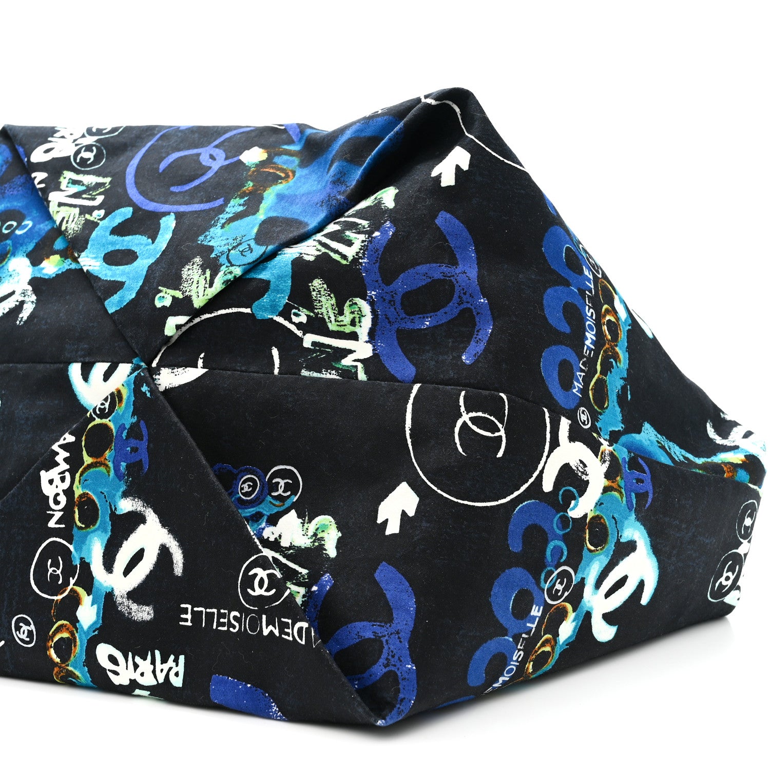 Chanel Canvas Coco Print Tote Black Multi 10 of 10