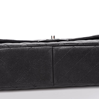 Chanel Caviar Quilted Jumbo Single Flap Black 9 of 10