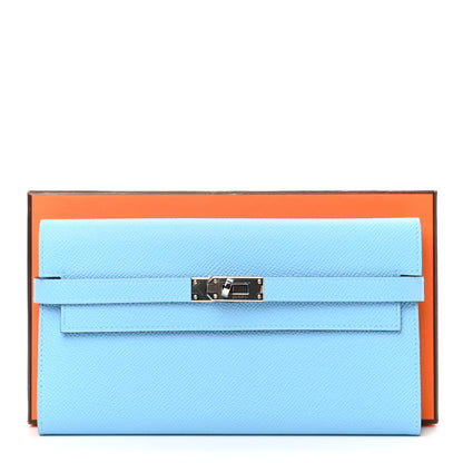 Hermes Epsom Kelly Longue Wallet Celeste 7 of 7