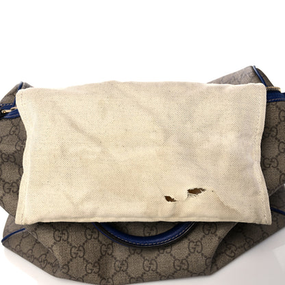 Gucci GG Plus Monogram Medium Boston USA Flag Unicef Duffle Blue 28 of 29