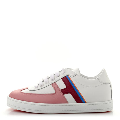Hermes Epsom Womens Boomerang Sneakers 38.5 Multicolore Rose Pale 1 of 8