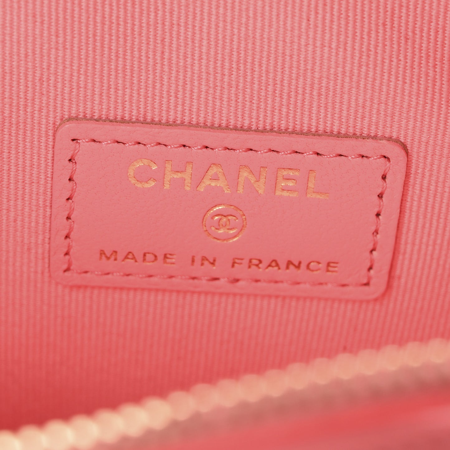 Lambskin Quilted CC In Love Heart Clutch With Chain Pink