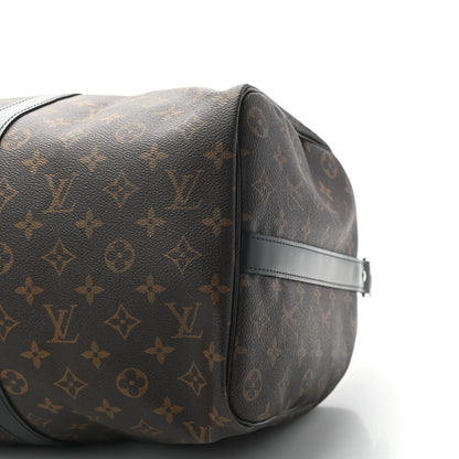 Louis Vuitton Monogram Macassar Keepall Bandouliere 45 8 of 9