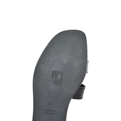 Hermes Patent Oran Sandals 37 Black 11 of 13