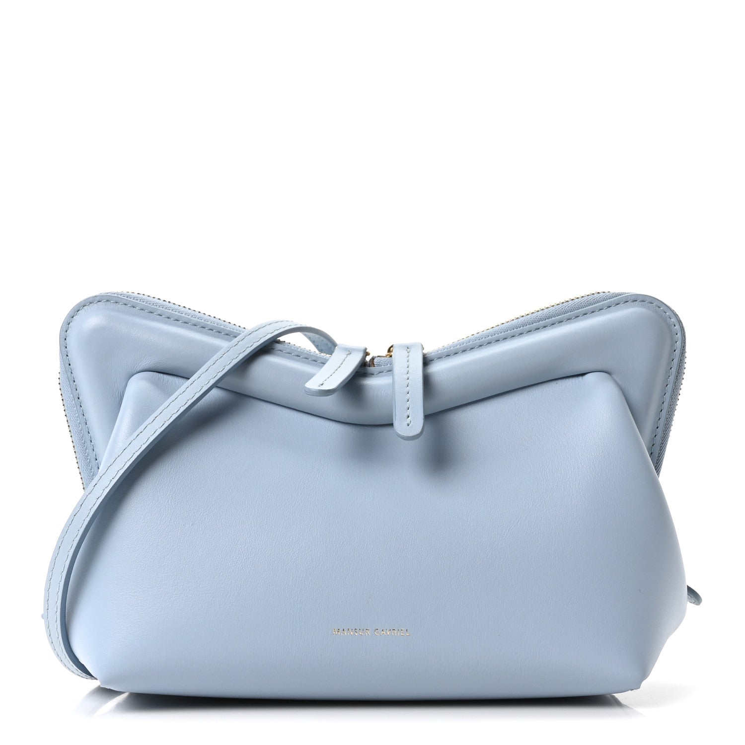 Mansur Gavriel Smooth Calfskin Mini Frame Crossbody Bag Light Blue 1 of 9