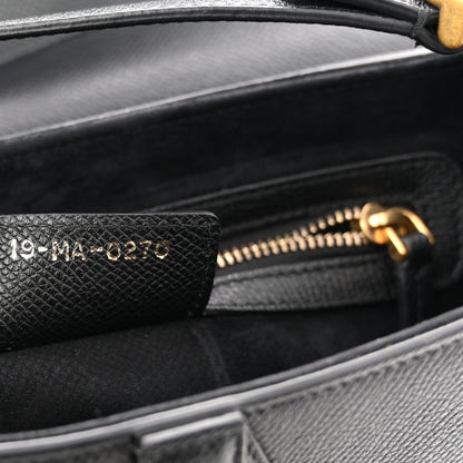 Christian Dior Grained Calfskin Saddle Bag Black 7 of 10