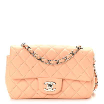 Chanel Lambskin Quilted Mini Rectangular Flap Light Pink 1 of 9