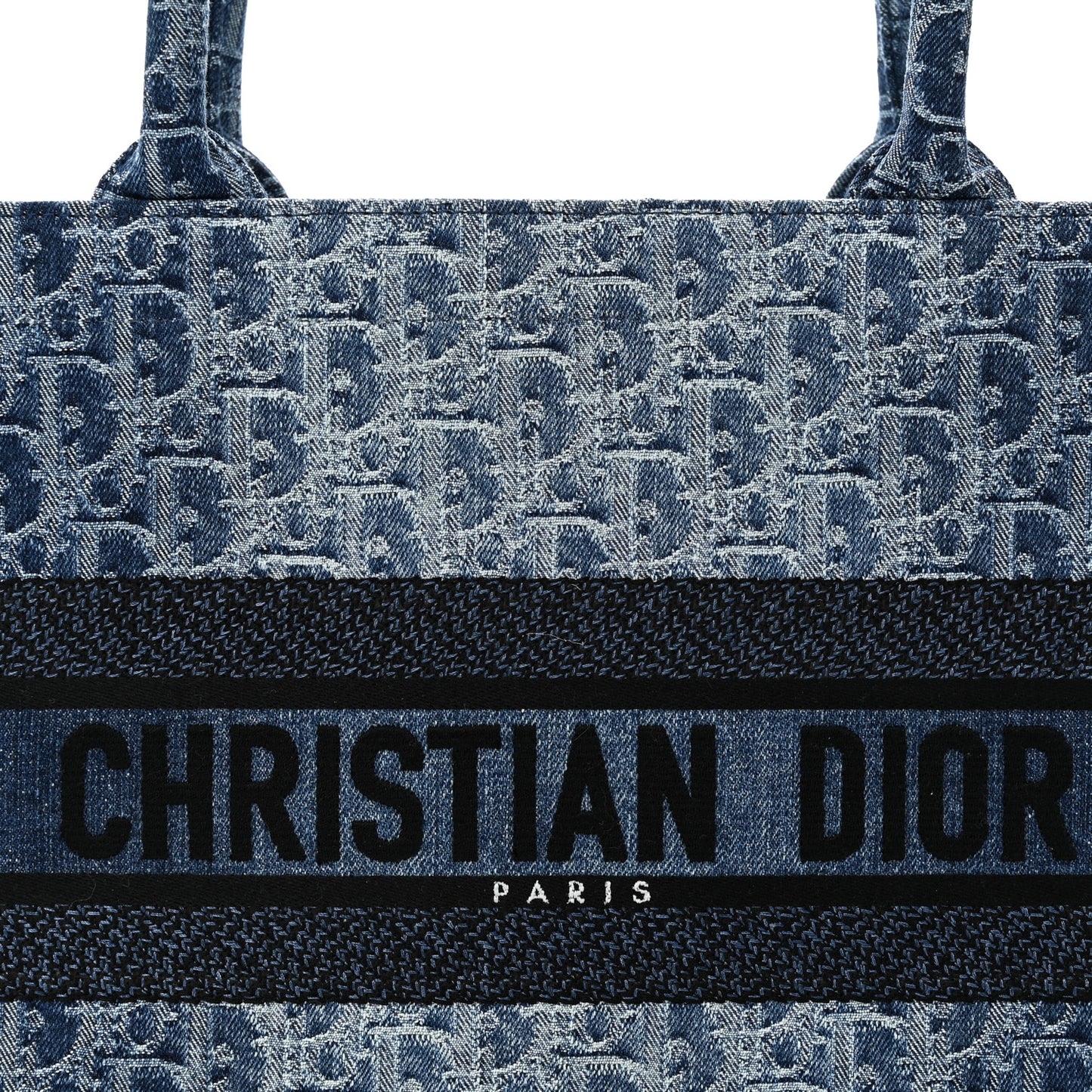 Oblique Denim Medium Book Tote Blue