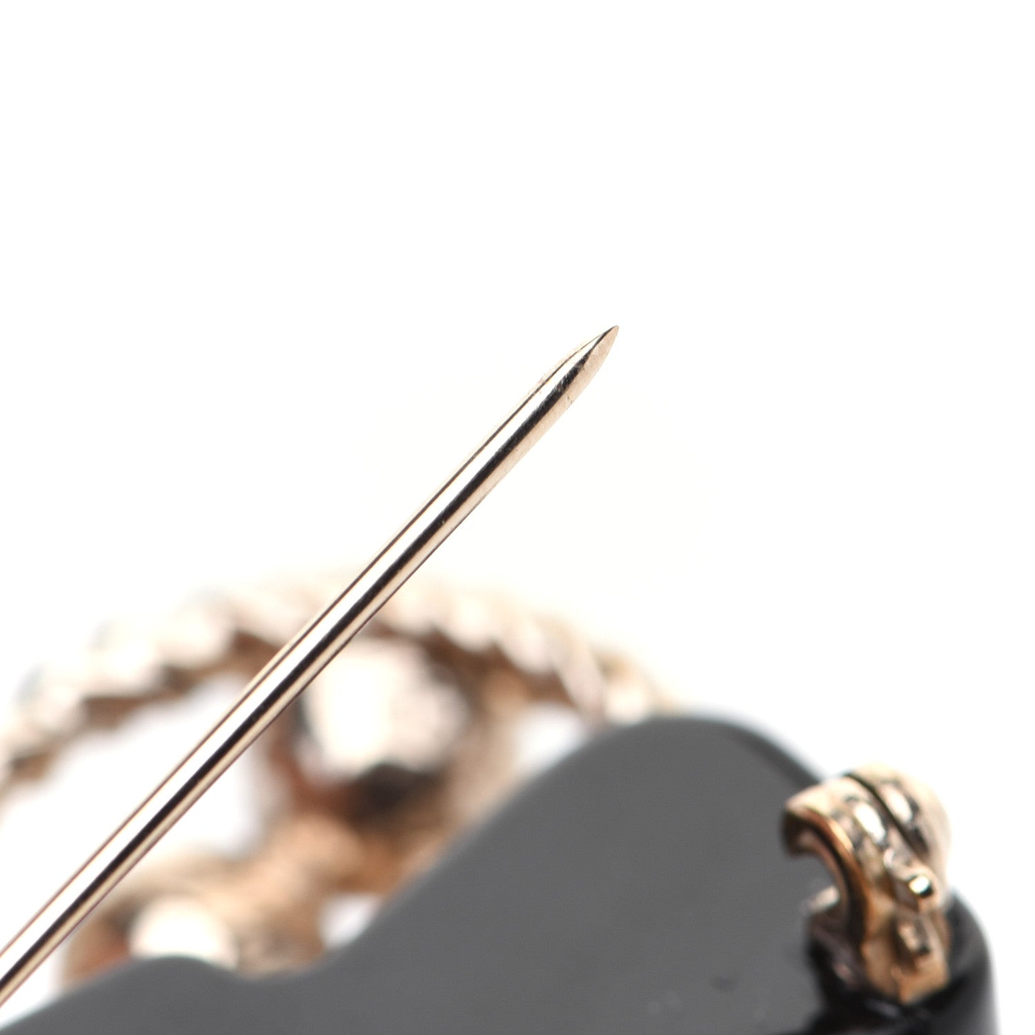 Chanel Pearl Crystal CC Brooch Gold 6 of 6