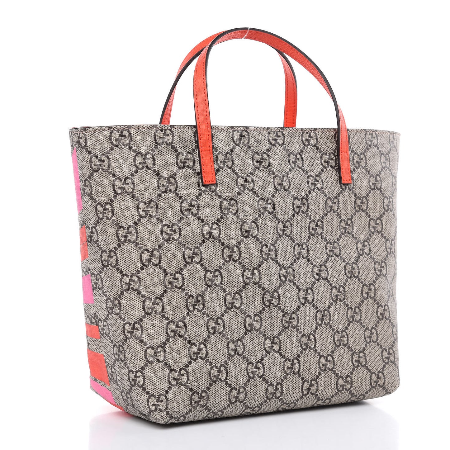GG Supreme Monogram Kids Rocket Cat Tote Rose Orange