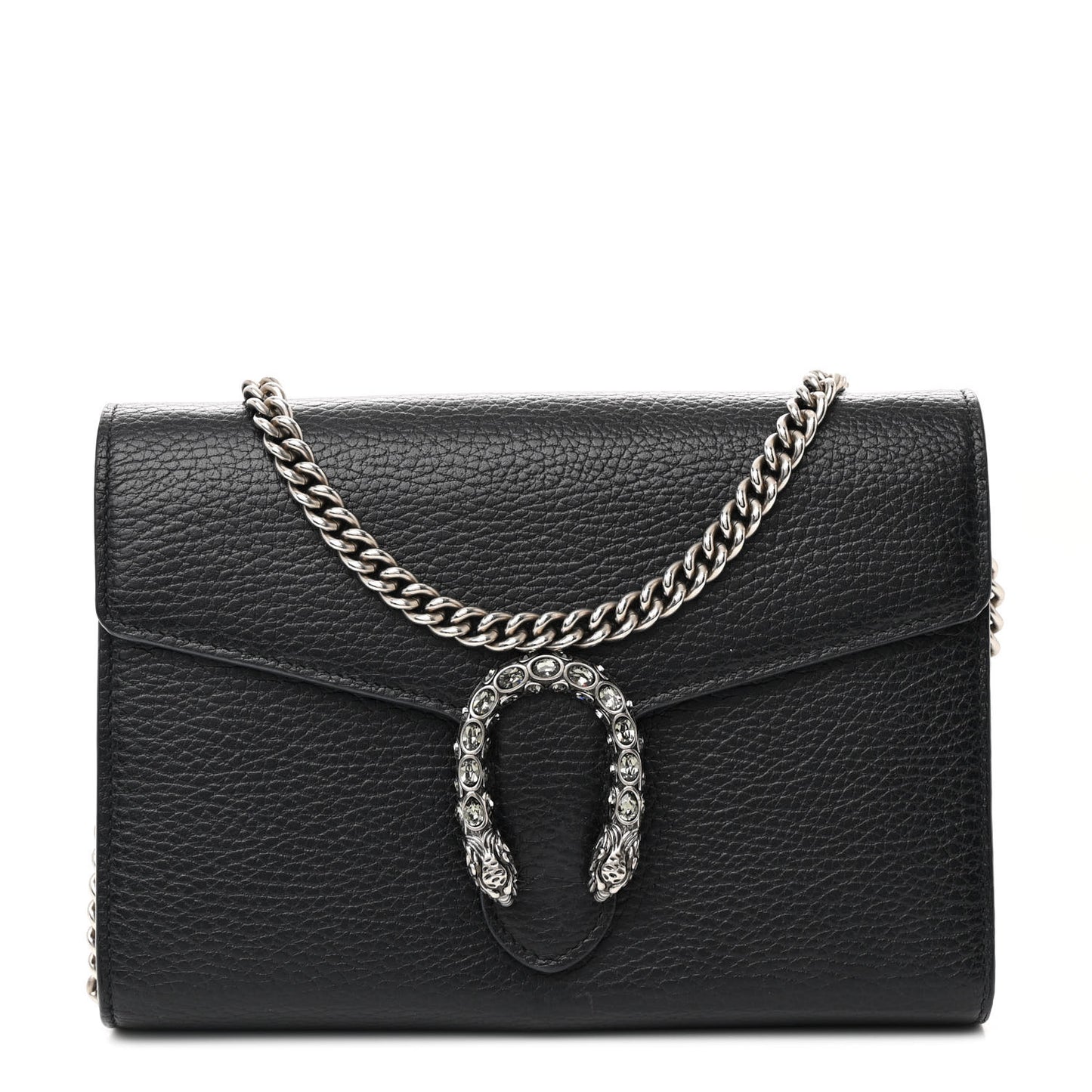 Calfskin Mini Dionysus Chain Wallet Black