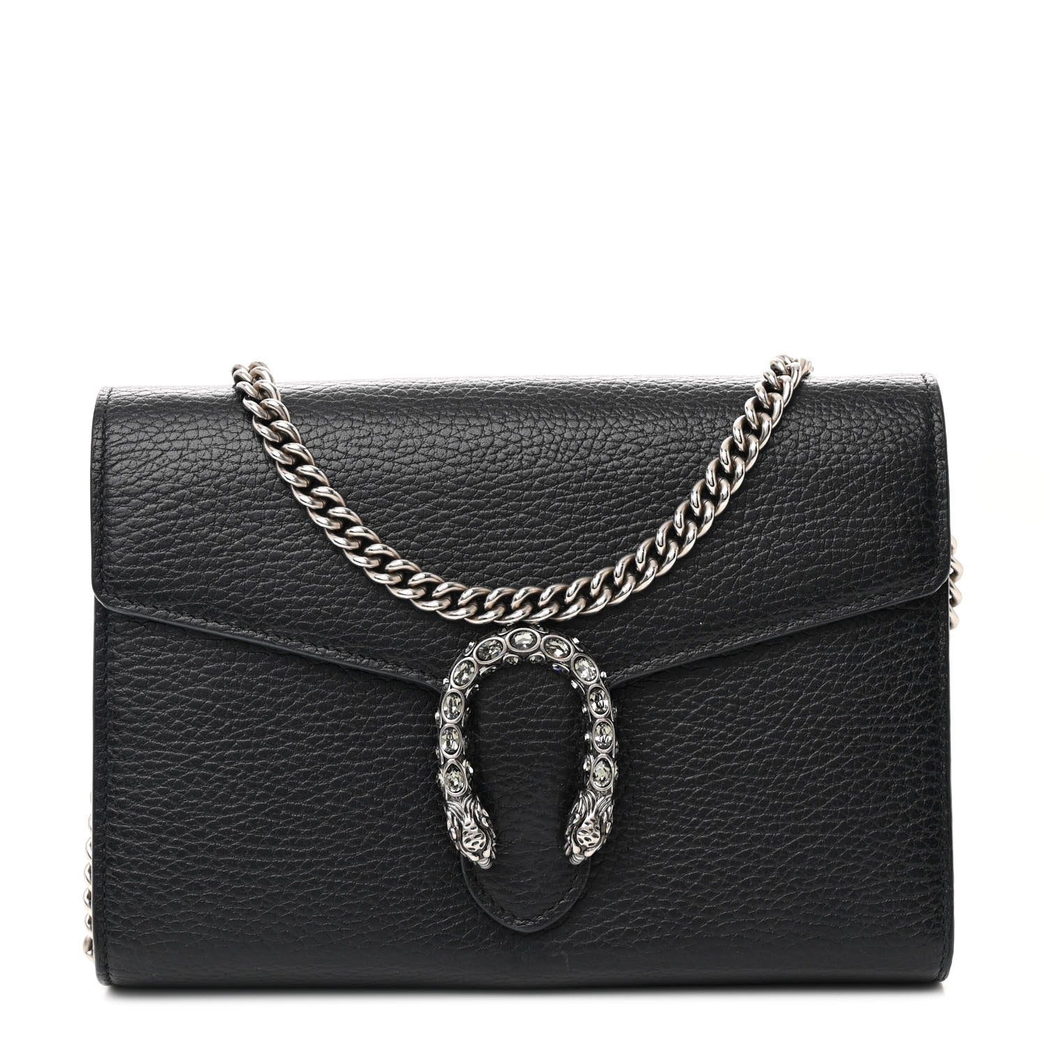 Gucci Calfskin Mini Dionysus Chain Wallet Black 1 of 13