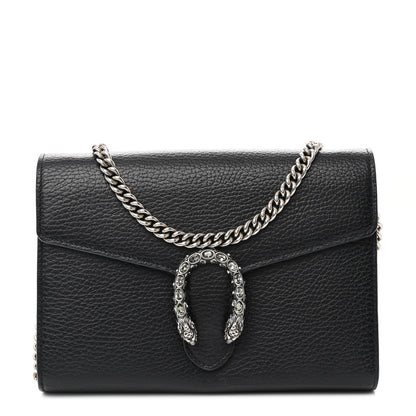 Gucci Calfskin Mini Dionysus Chain Wallet Black 1 of 13