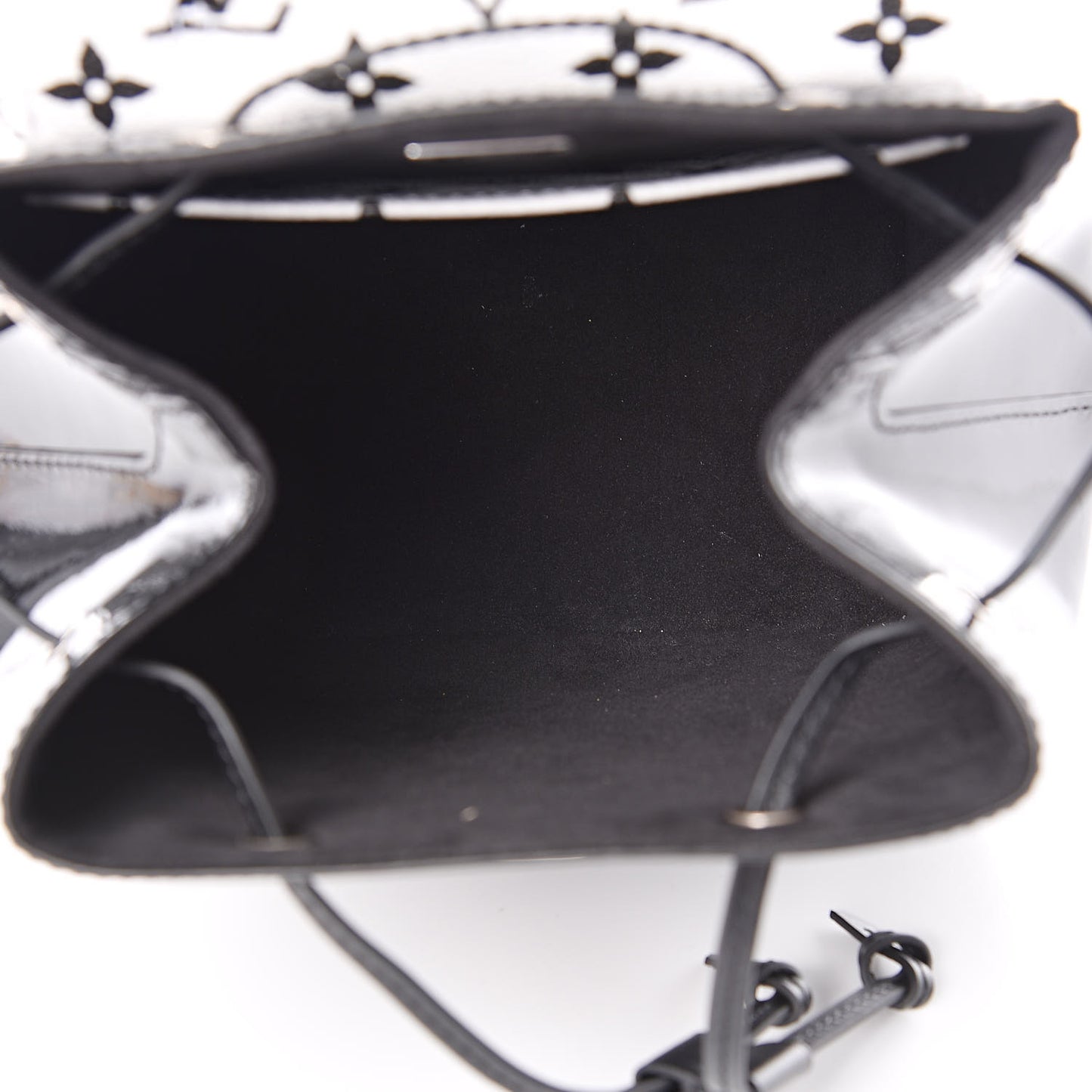 Patent Monogram Hot Springs Backpack Black White