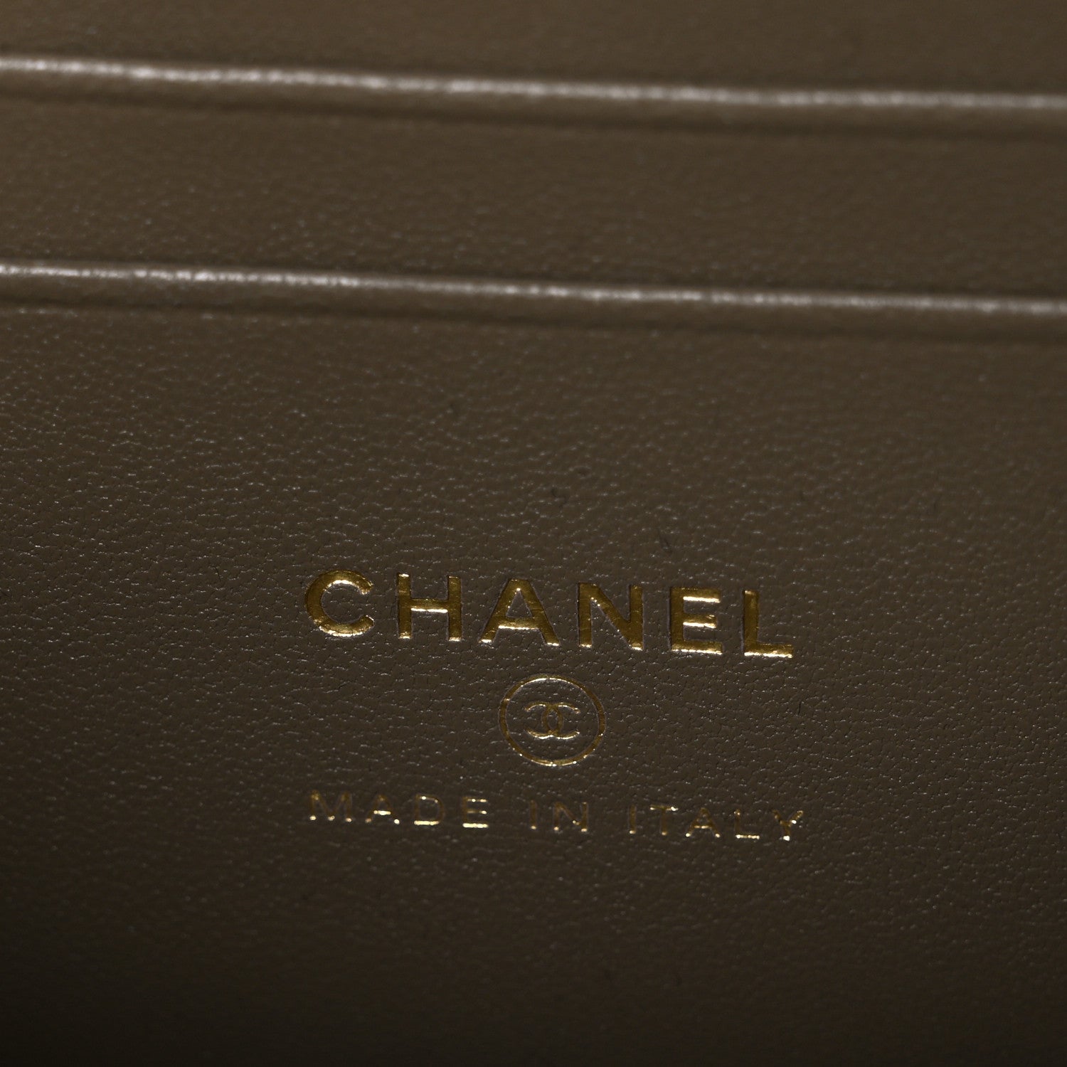 Chanel Calfskin Lizard Embossed Top Handle Vanity With Chain Dark Khaki 6 of 11
