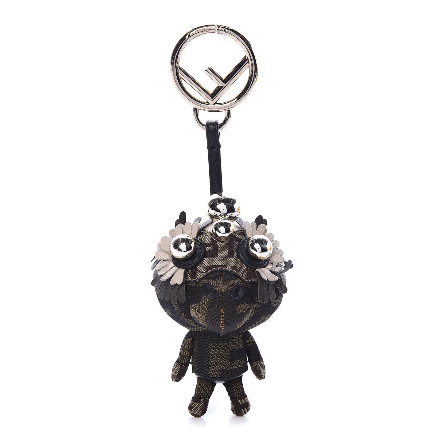Nappa Zucca Zucchino Pearl F is Fendi Space Monkey Bag Charm Camelia Carbone Mogano Panna