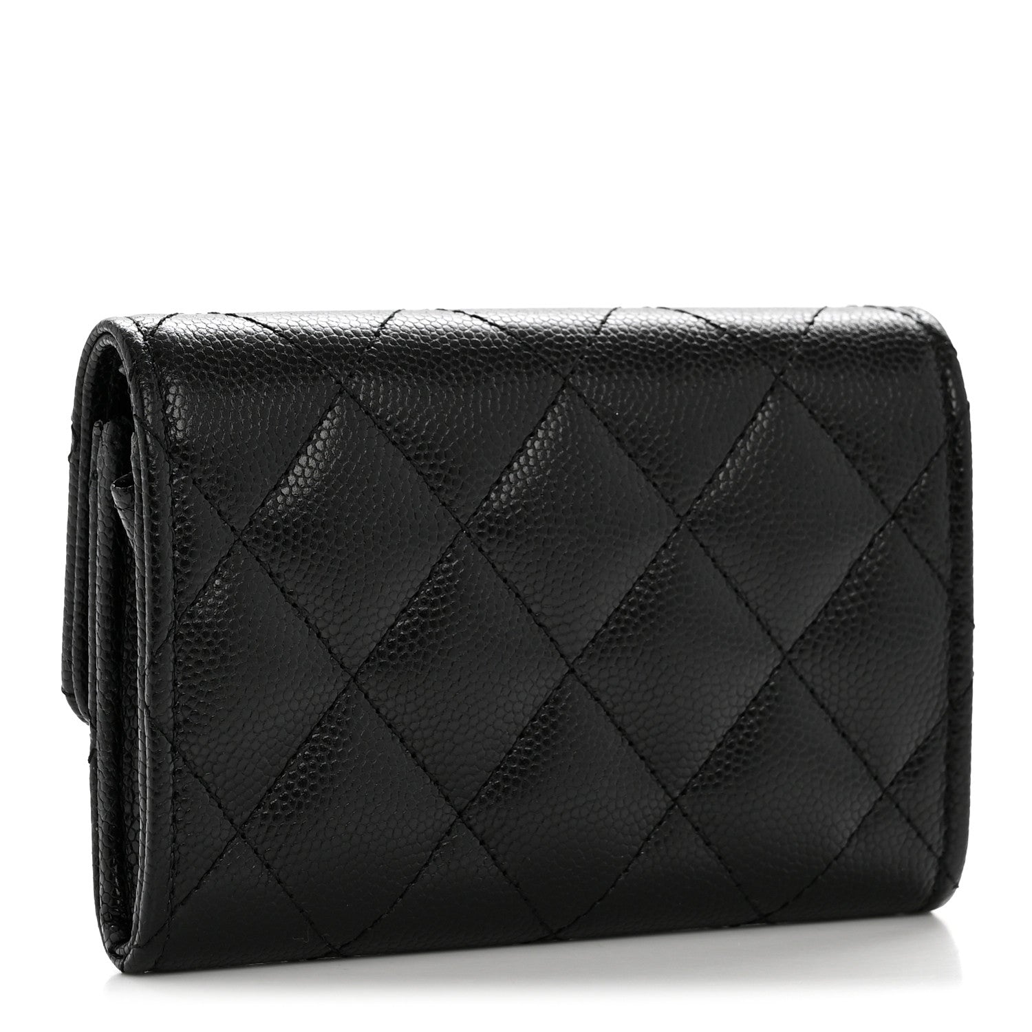 Chanel Caviar Quilted CC Flap Card Holder Black 3 of 9