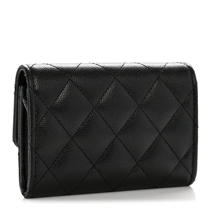 Chanel Caviar Quilted CC Flap Card Holder Black 3 of 9