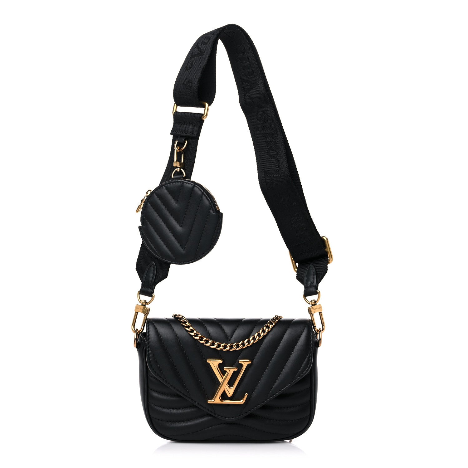 Louis Vuitton Calfskin New Wave Multi Pochette Black 1 of 8