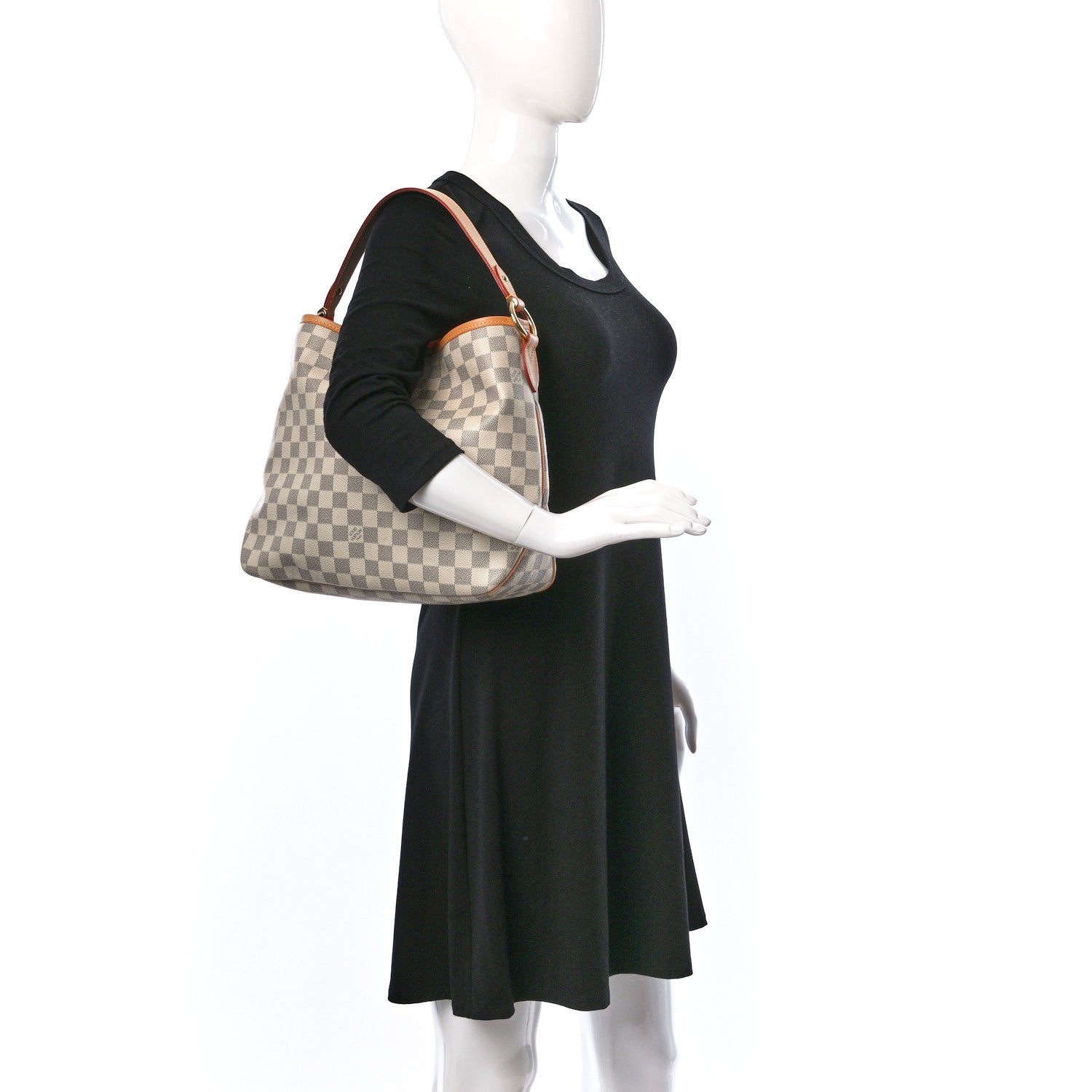 Louis Vuitton Damier Azur Delightful PM Pink 2 of 10