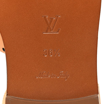 Louis Vuitton Soft Calfskin Perforated Horizon Flat Sandals 36.5 Natural 8 of 9