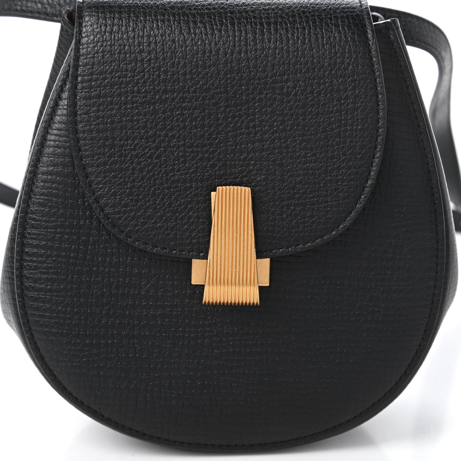 Bottega Veneta Palmellato Calfskin Rounded Belt Bag Black 9 of 9