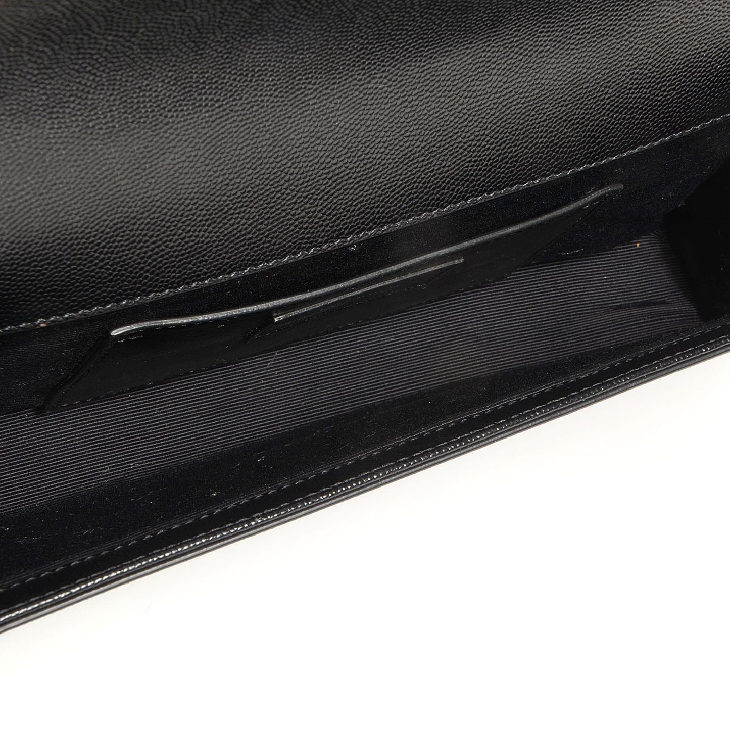 Grain De Poudre Matelasse Monogramme Studded Clutch Black