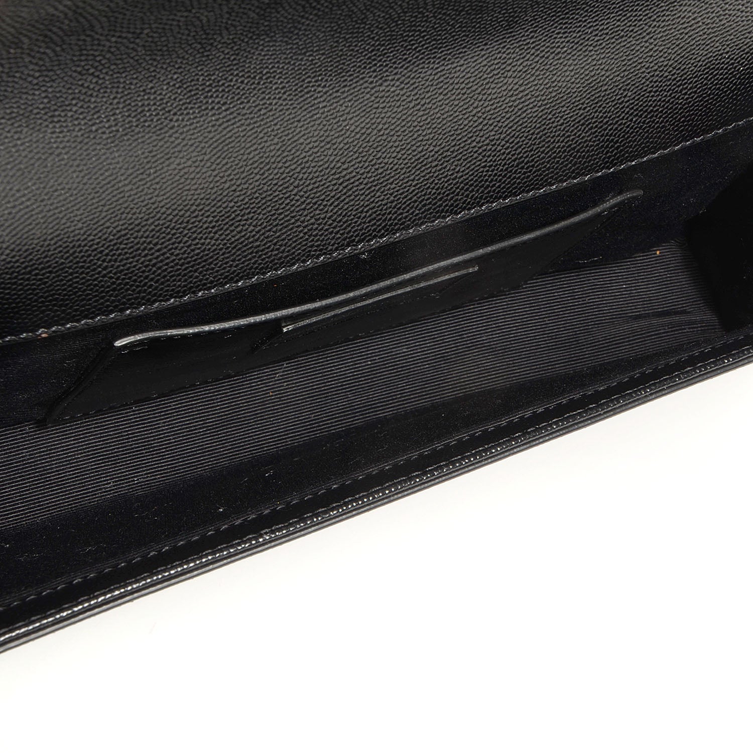 Saint Laurent Grain De Poudre Matelasse Monogramme Studded Clutch Black 5 of 8