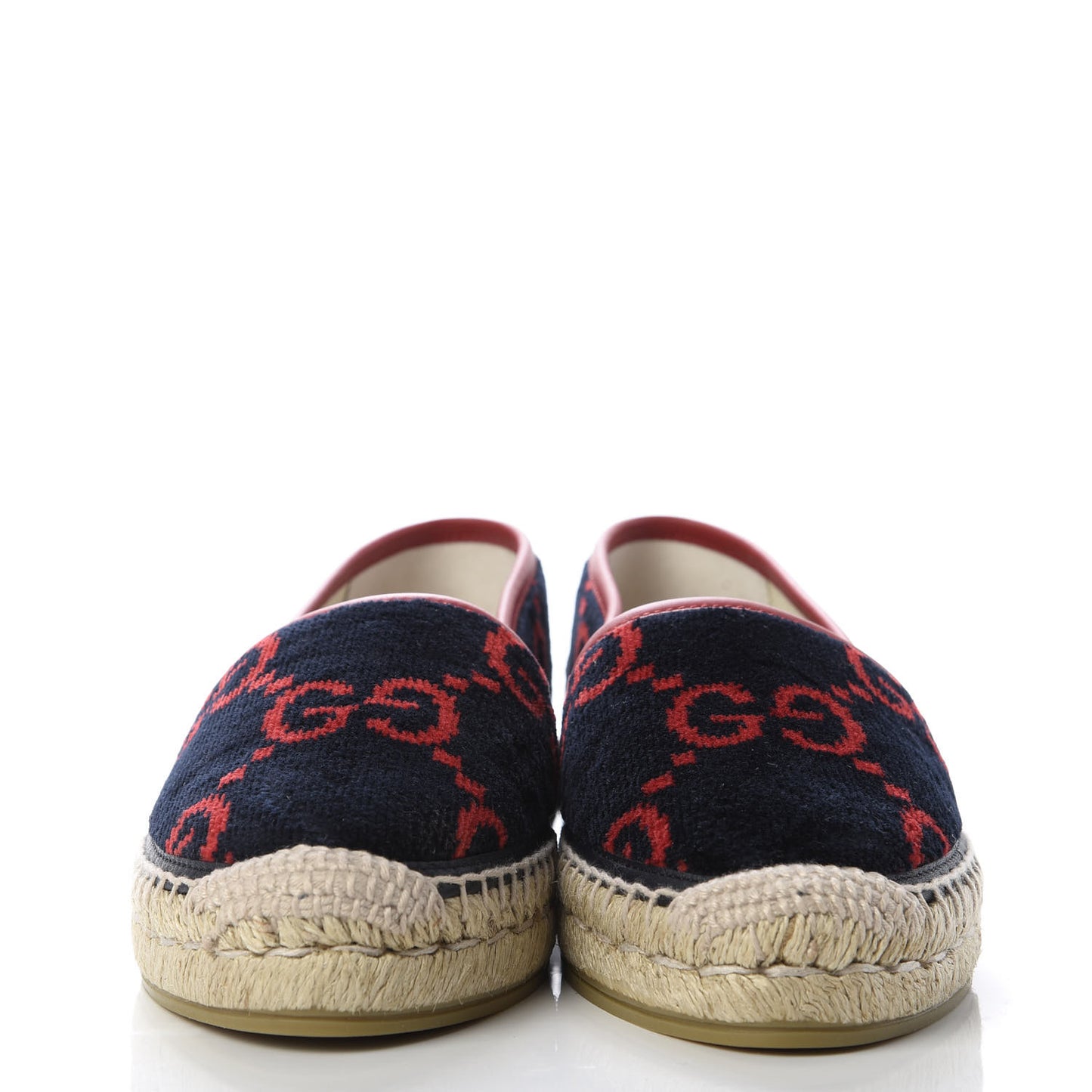 Terry Cloth GG Monogram Espadrilles 37 Blue Red