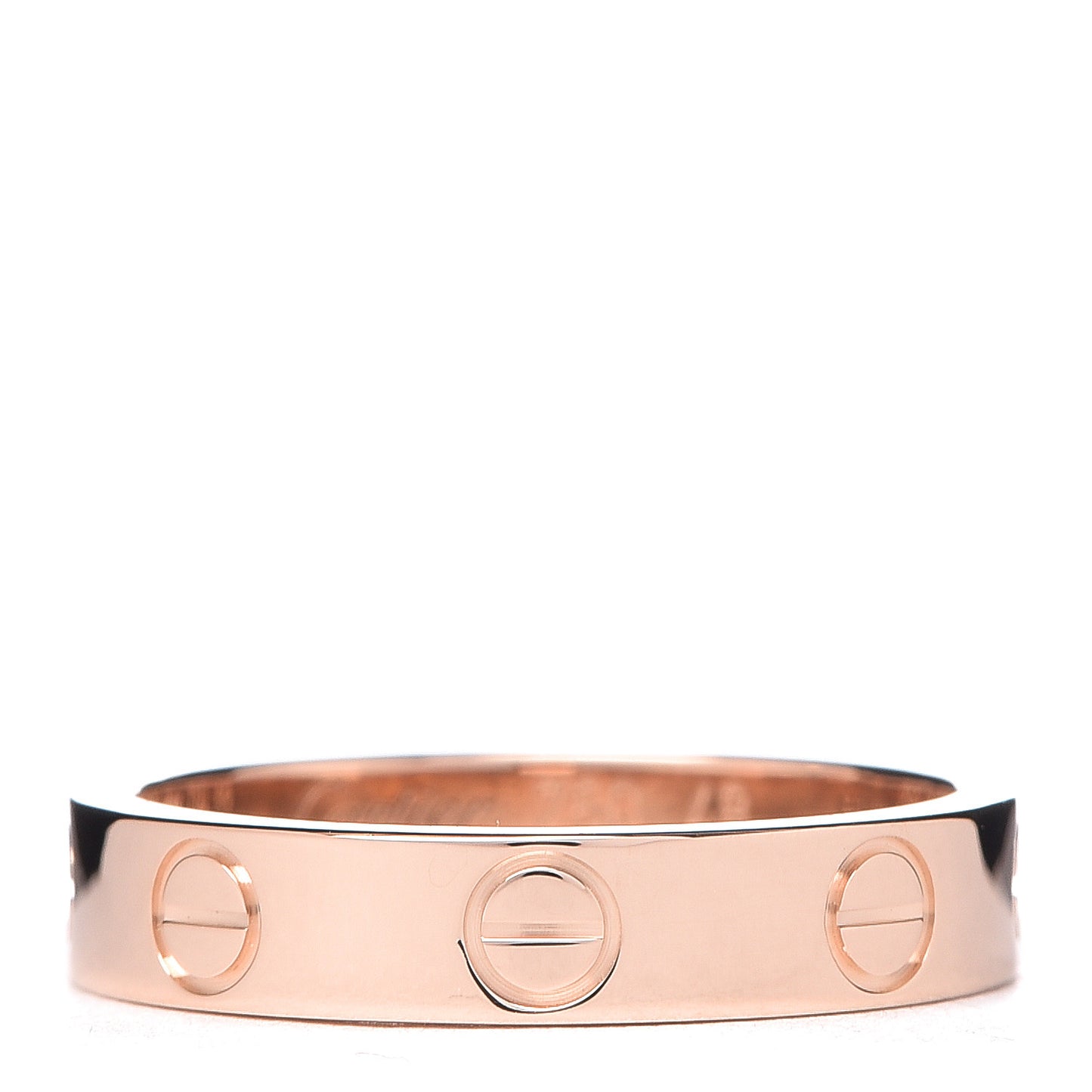 18K Pink Gold 3.5mm LOVE Wedding Band Ring 48 4.5