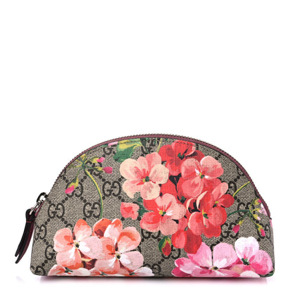 Gucci GG Supreme Monogram Blooms Small Pouch Cosmetic Case Beige Multicolor Dry Rose 1 of 9