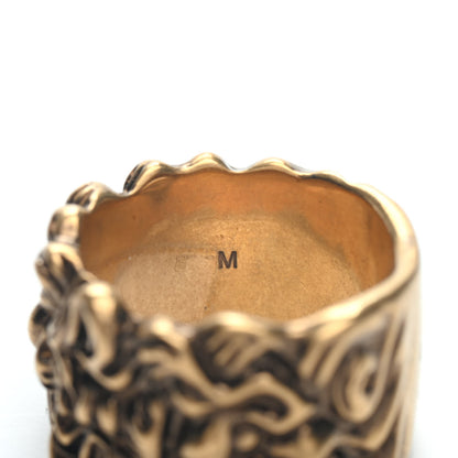 Gucci Metal Lion Mane Ring M Aged Gold 5 of 8