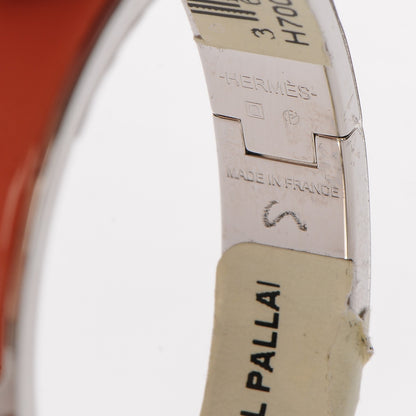 Hermes Enamel Narrow Clic Clac H Bracelet PM Mango 5 of 5