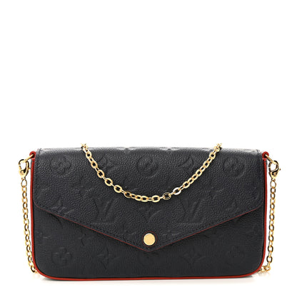 Louis Vuitton Empreinte Pochette Felicie Chain Wallet Marine Rouge 1 of 9