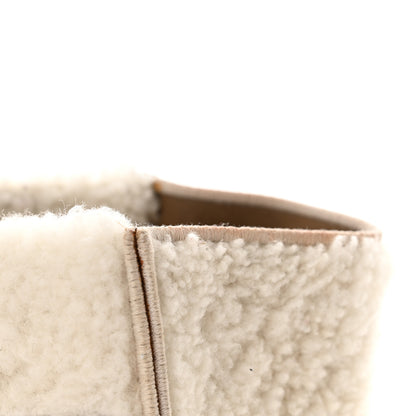 Fendi Shearling Vitello King Logo Medium Fendi Sunshine Shopper Tote White 12 of 19