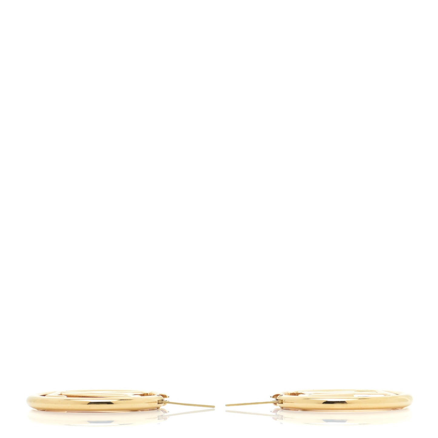 Metal Louise Hoop Earrings Gold